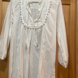 White J Crew blouse. 3/4 length sleeve